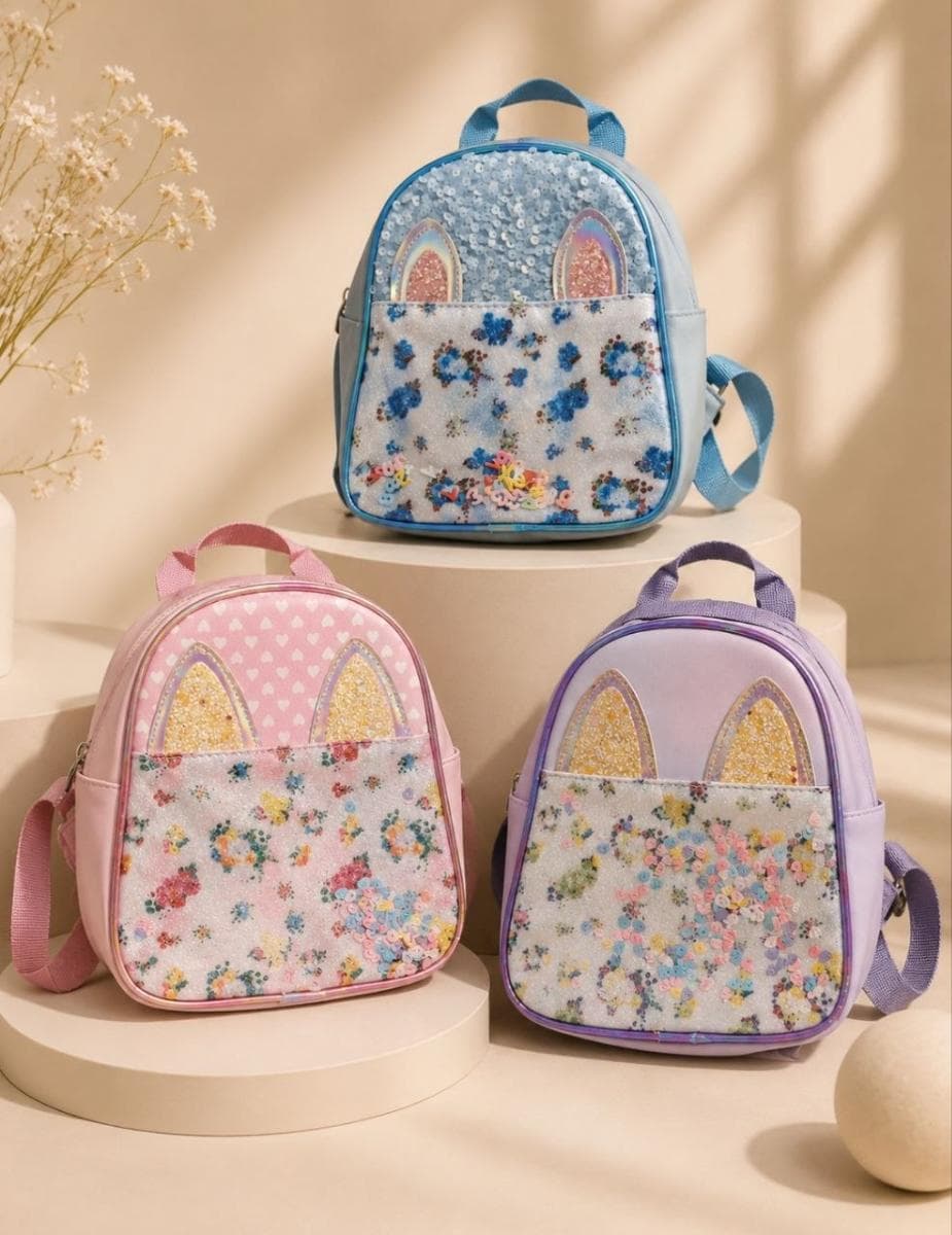 Floral Kitten Shaker Mini Backpack